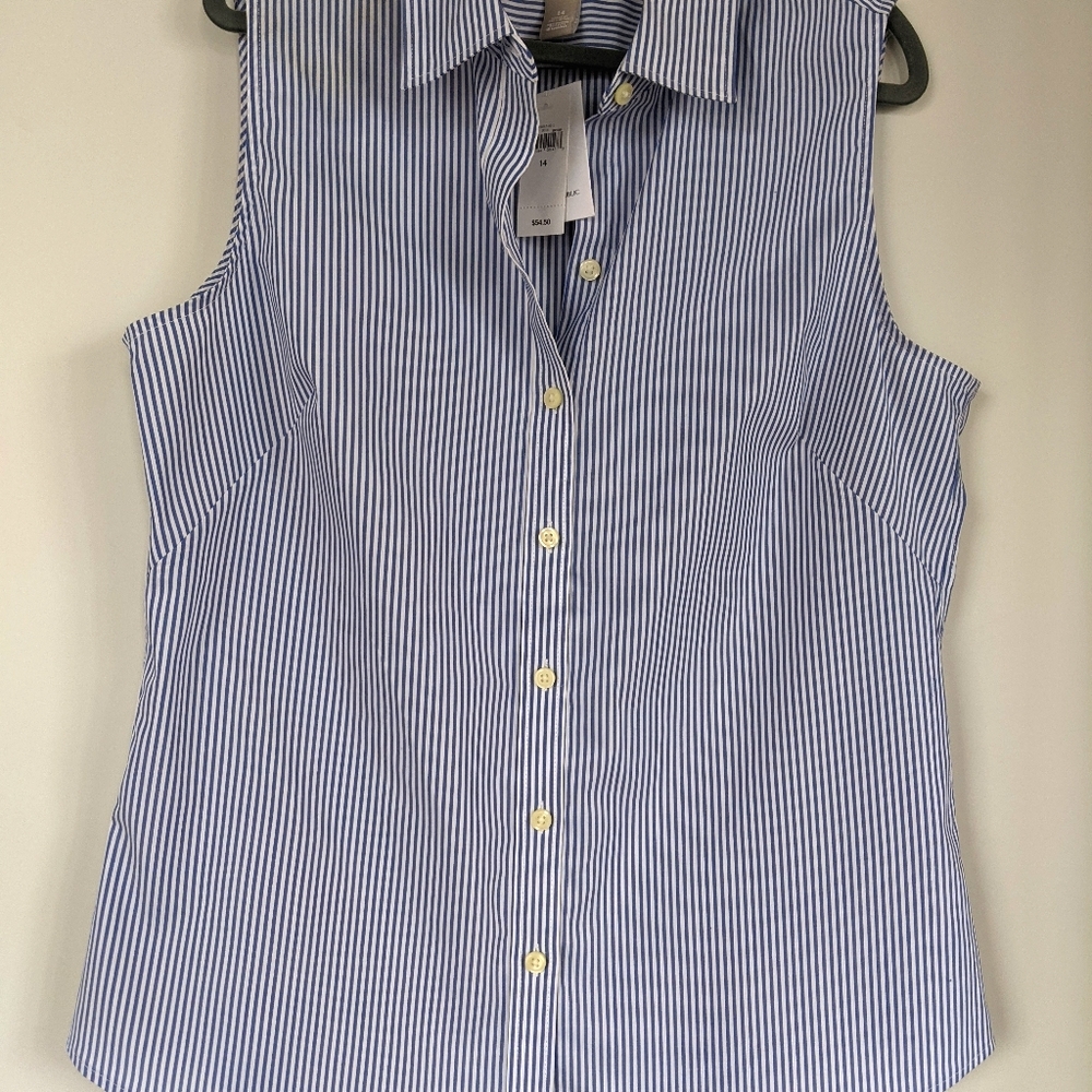 NWT Banana Republic striped button up sleeveless